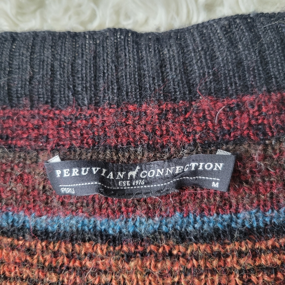 Peruvian Connection Multicolor Knit Cardigan Medi… - image 6